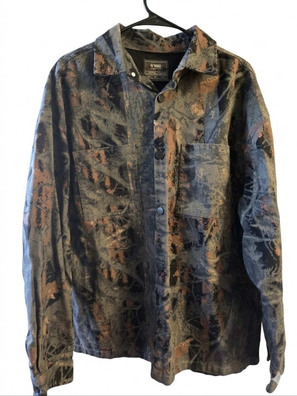 NOMAD by Craft & Flow Camo Canvas Shirt Jacket Shacket Size L